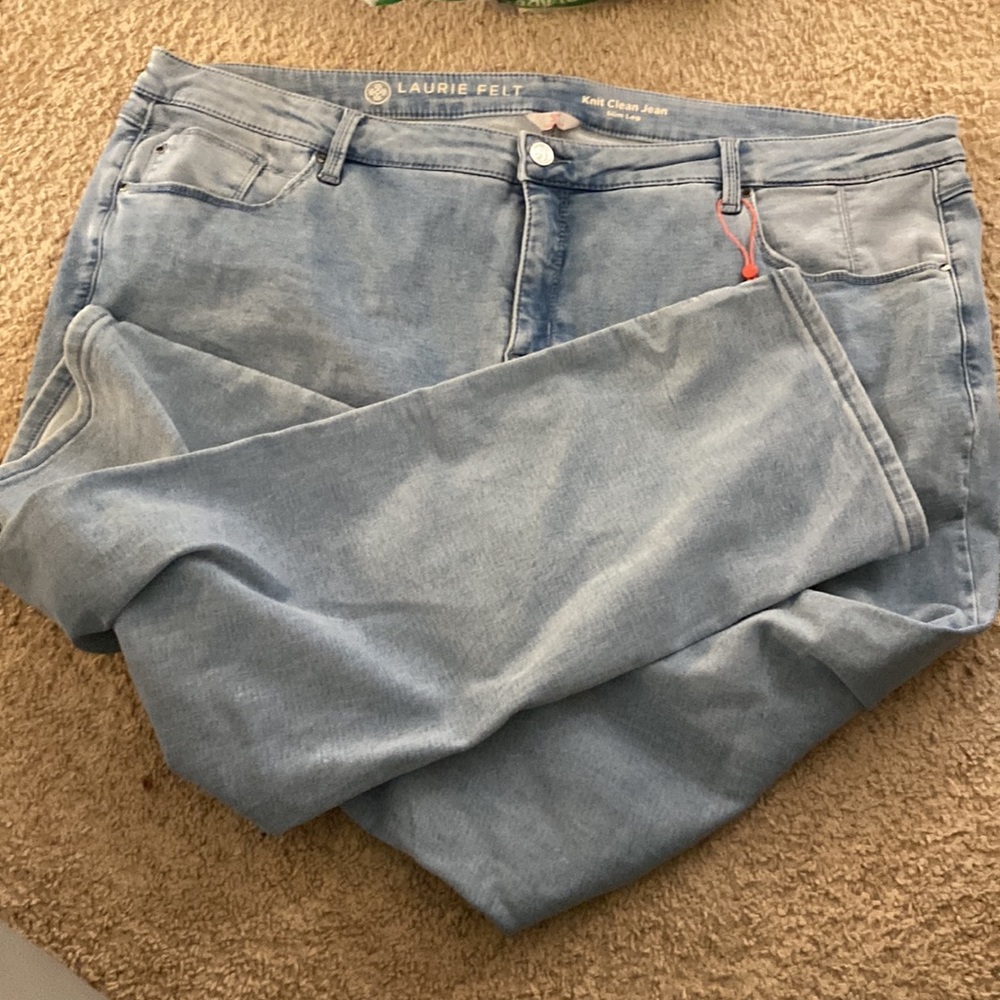 NWT 3X Laurie Felt Knit Clean Jean - Slim Leg